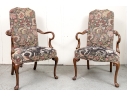 Pair Of Ex Historical Society Georgian Style Armchairs 