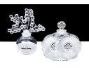 Two Lalique Crystal Scent Bottles With Stoppers