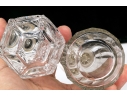 Collection Of Five Crystal And Silverplate Shakers