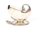 Antique English Victorian Silverplate Nautilus Spoon Warmer