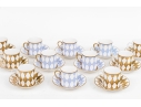 Set Of Twelve Thomas Goode Fine Bone China Demitasse Cups And Saucers