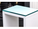 Pair Of Glass Top Accent Tables