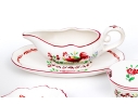Thirty-One Piece French St. Clement Hand-Painted Ceramic Dining Service