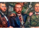 Tressa Emerson Benson (American, 1896-1987) Oil On Canvas, Three Gentlemen