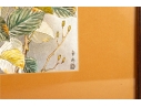 Japanese Foil Print Of Birds And Blossoms