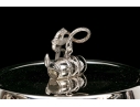 Antique Cut Glass And Silverplate Biscuit Jar