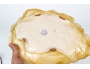 Italian Hand-Painted Ceramic Chip And Dip Leaf Form Bowl