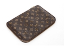 Louis Vuitton Brown Monogram Small Leather Zip Folio Pouch