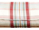 Custom Upholstered Ottoman With Fringed Apron