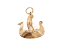 14K Unique Viking Ship Pendant