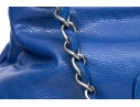 Chanel Striking Blue Purple Glazed Caviar Leather Coco Rider Flap Hobo