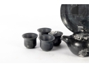 Burmese Black Jade Miniature Tea Set