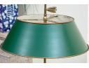 Classic Brass Three Light Bouillotte Lamp With Adjustable Shade