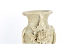Carved Soapstone Vase With Floral Motif