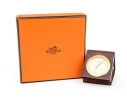 Hermes Diminutive Travel Alarm In Leather Case, Boxed