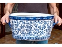 Impressive Decorative Chinese Export Style Twin Handled Porcelain Footbath