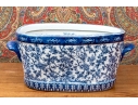 Impressive Decorative Chinese Export Style Twin Handled Porcelain Footbath