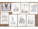 Vintage 1973-74 DDR Portfolio Of Prints Along With A Collection Of Other Prints