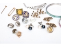 Lot Of Vintage Goods Including Two Leather Purses, Plus Assorted Costume Jewelry