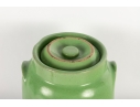 Antique Green Glazed Stoneware Lidded Crock