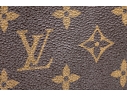 Louis Vuitton Brown Monogram Small Leather Zip Folio Pouch