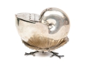 Antique English Victorian Silverplate Nautilus Spoon Warmer