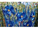 Neman Marcus Stunning Blue Dress With Sequinned Floral Jacket, Size 8