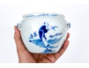 Chinese Blue And White Porcelain Lidded Jar