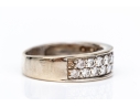 14k Gold Pave Set Diamond Band Ring, App. 0.34 TCW, Size 4.25