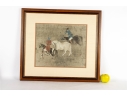 Framed Print “Tribute Horses” After Yuan Dynasty Painting