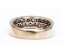 14k Gold Pave Set Diamond Band Ring, App. 0.34 TCW, Size 4.25