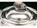 Antique Cut Glass And Silverplate Biscuit Jar