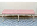 Elegantly Carved Upholstered Window Or Bed End Bench