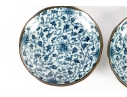 Set Of Four Japanese Blue And White Gloss Porcelain Dishes