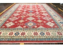 HAND KNOTTED ROOM SIZE PAKISTAN KAZAK WOOL CARPET - Apx. 9 X 12, NEW