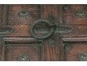 Antique Eastern Wood And Iron Heavy Door Mounted As A Table