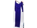 Fantastic Retro Purple Beaded Silk Evening Gown, Size 10