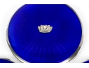 Collection Of Three English Sterling Silver And Enamel Compacts