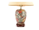 Colorful Floral Porcelain Table Lamp With Shade
