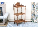 Tiered Stand With Marquetry And Pierced Back Gallery