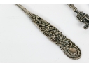 Assembled Collection Of 800 And Silver Plated Serving Pieces, 4.43 Ozt.