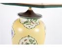 Decorative Porcelain Table Lamp With Floral Motif