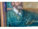 Oil On Canvas Painting Depicting A Man And Pheasant