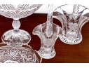 Collection Of Six Pressed Glass Table Pieces