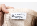 St. John Ivory White Cardigan With Gold & Silver Toned Accents, Size 10