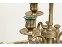 Classic Brass Three Light Bouillotte Lamp With Adjustable Shade