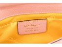 Ferragamo Pink Saffiano Leather Baguette Clutch, See Condition Note