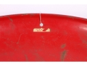 Vintage Red Paint Decorated Metal Flying Saucer Sled