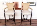 Pair Of Custom Upholstered Barstools