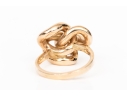 14k Yellow Gold Vintage Chunky Knot Style Ring, Size 5.25